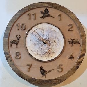 16 inch hunting moon phase epoxy clock